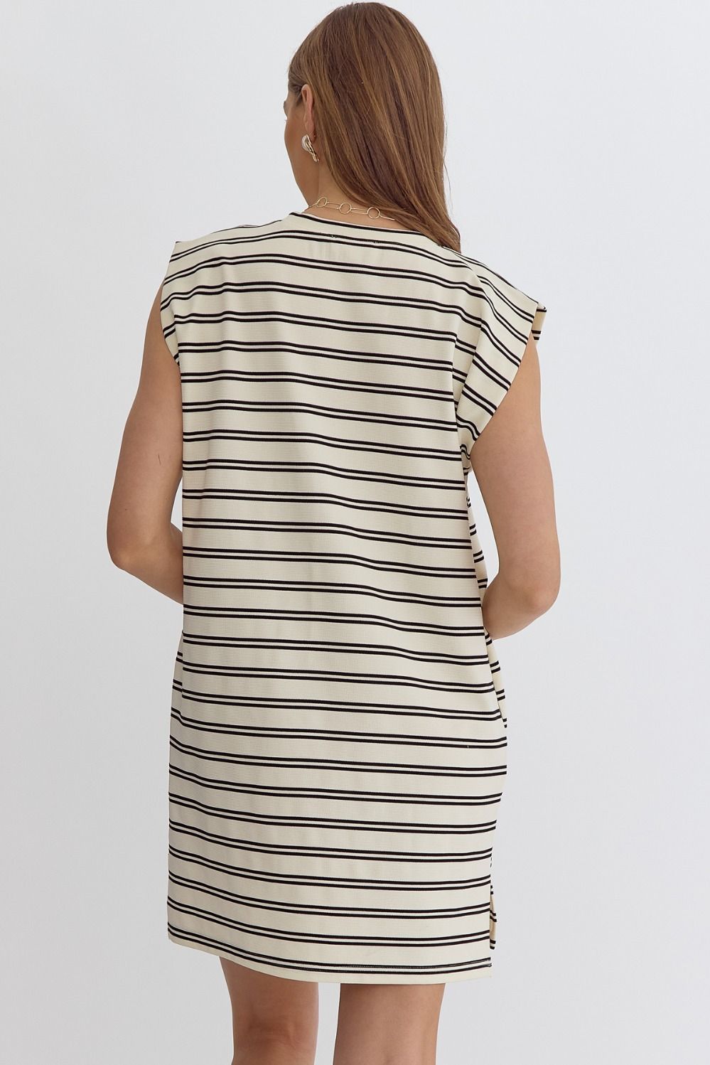 The Weekender Striped Sleeveless Mini Dress