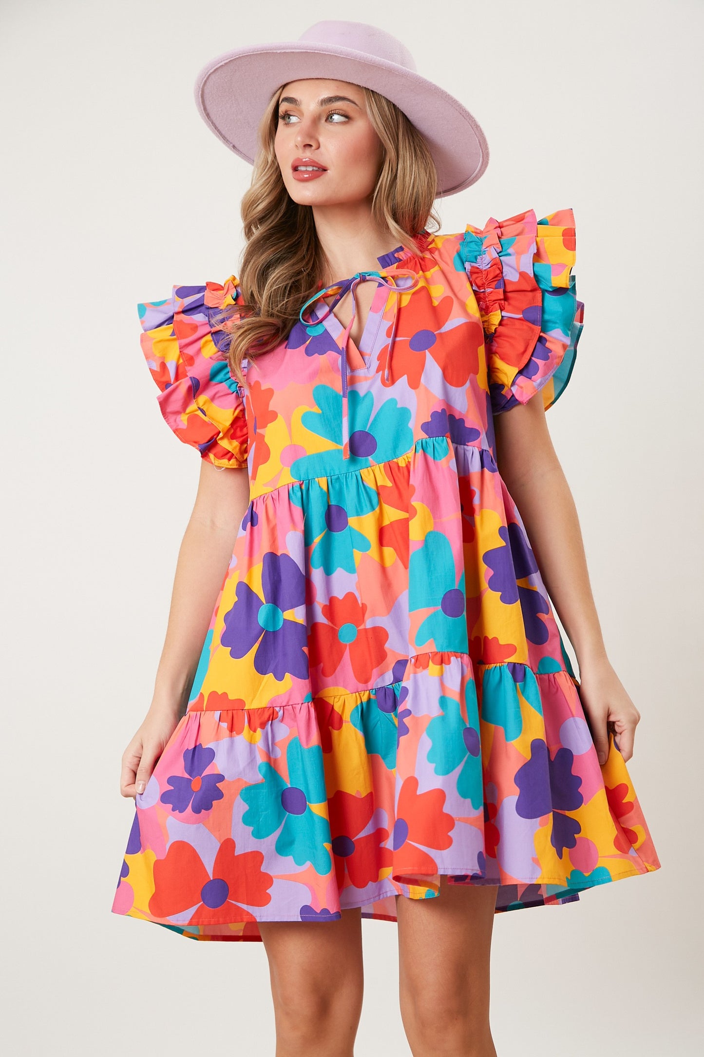Flora Triple Ruffle Tiered Dress