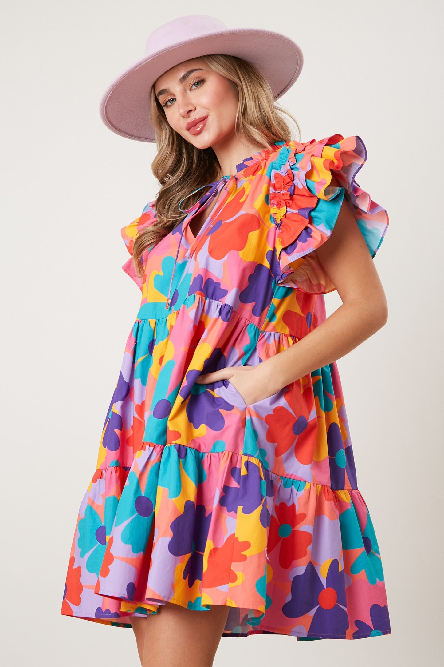 Flora Triple Ruffle Tiered Dress