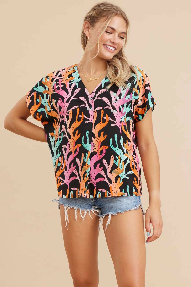 Under the Sea Kimono Sleeve Top