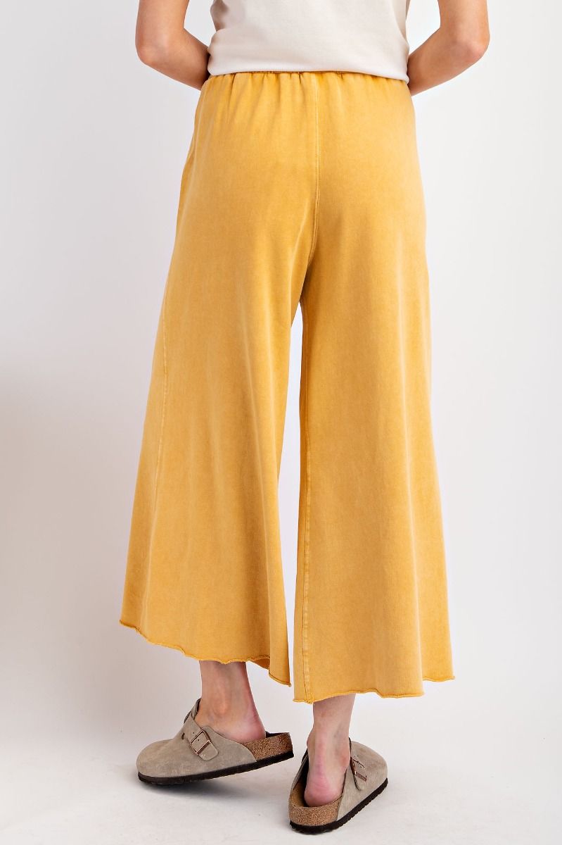 EASEL WASHED TERRY KNIT WIDE PANTS