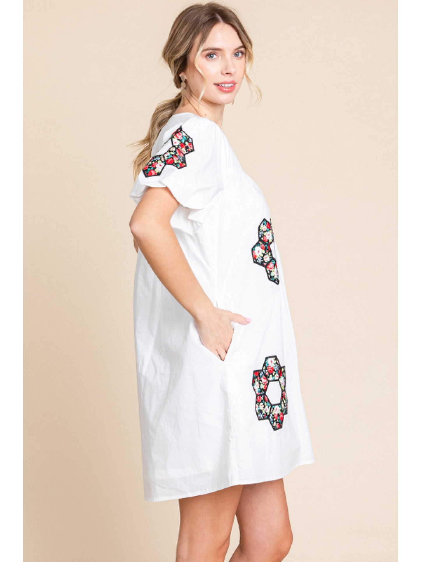 Flower Embroidered Dress