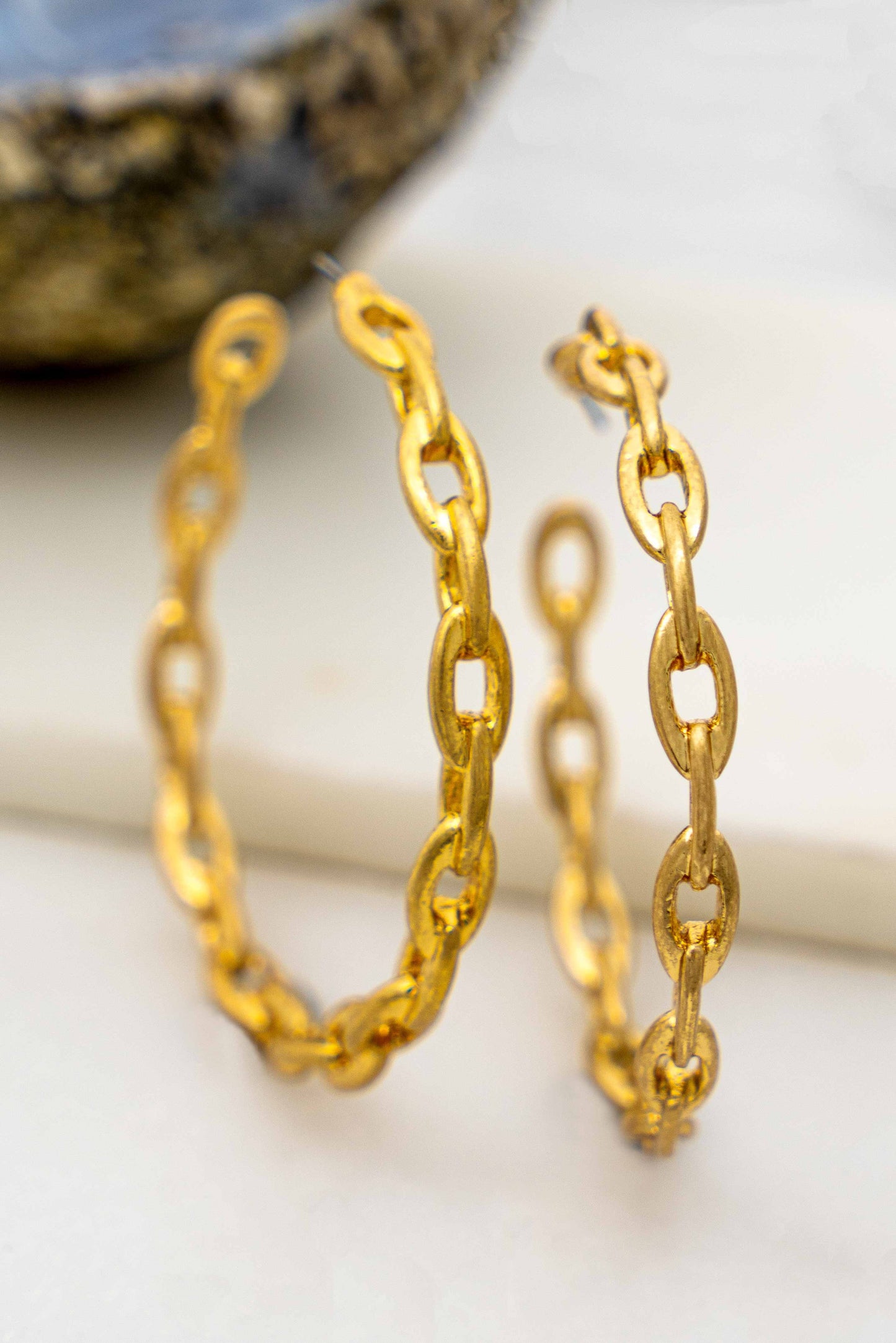 Chunky Chain Hoop Earrings