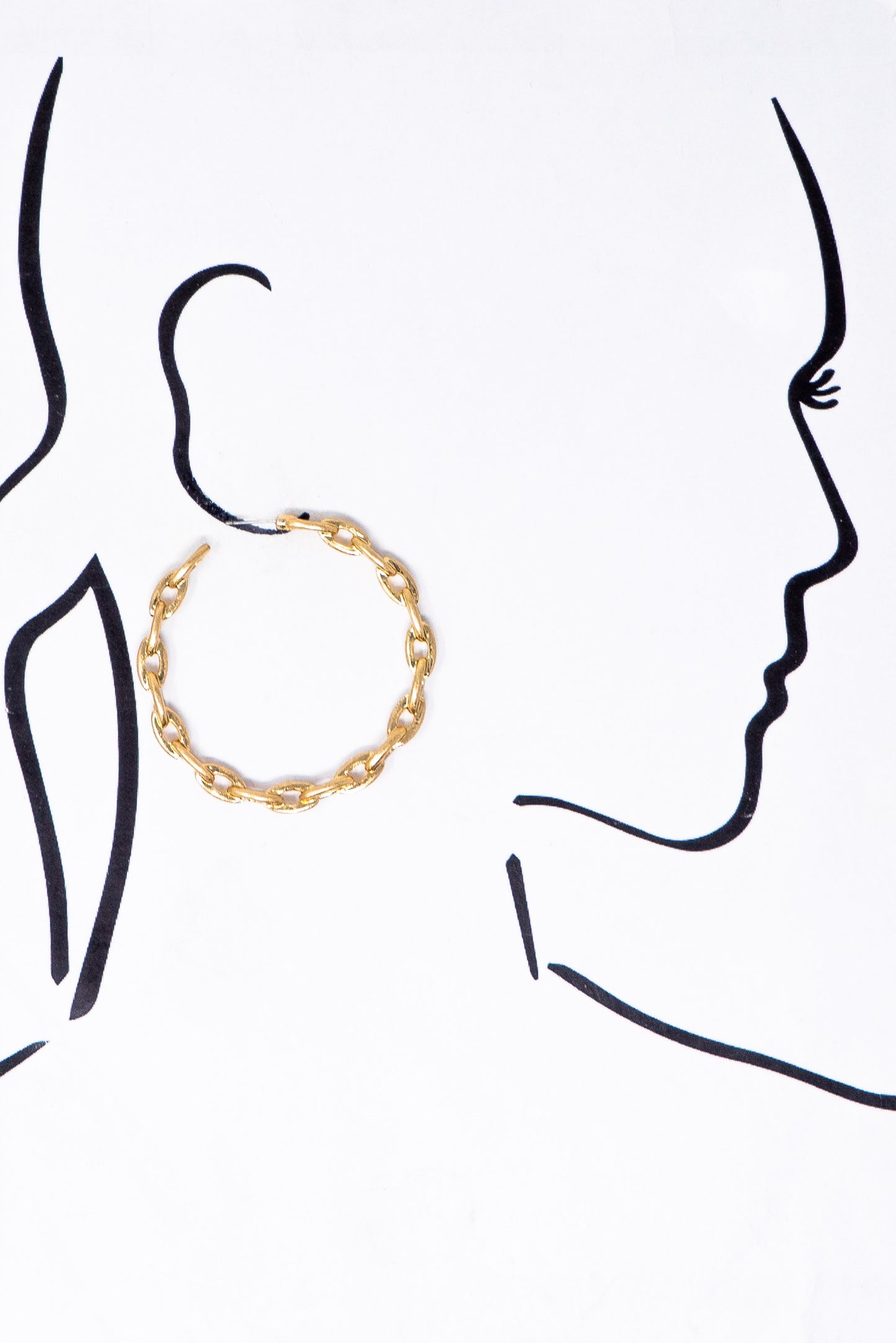 Chunky Chain Hoop Earrings