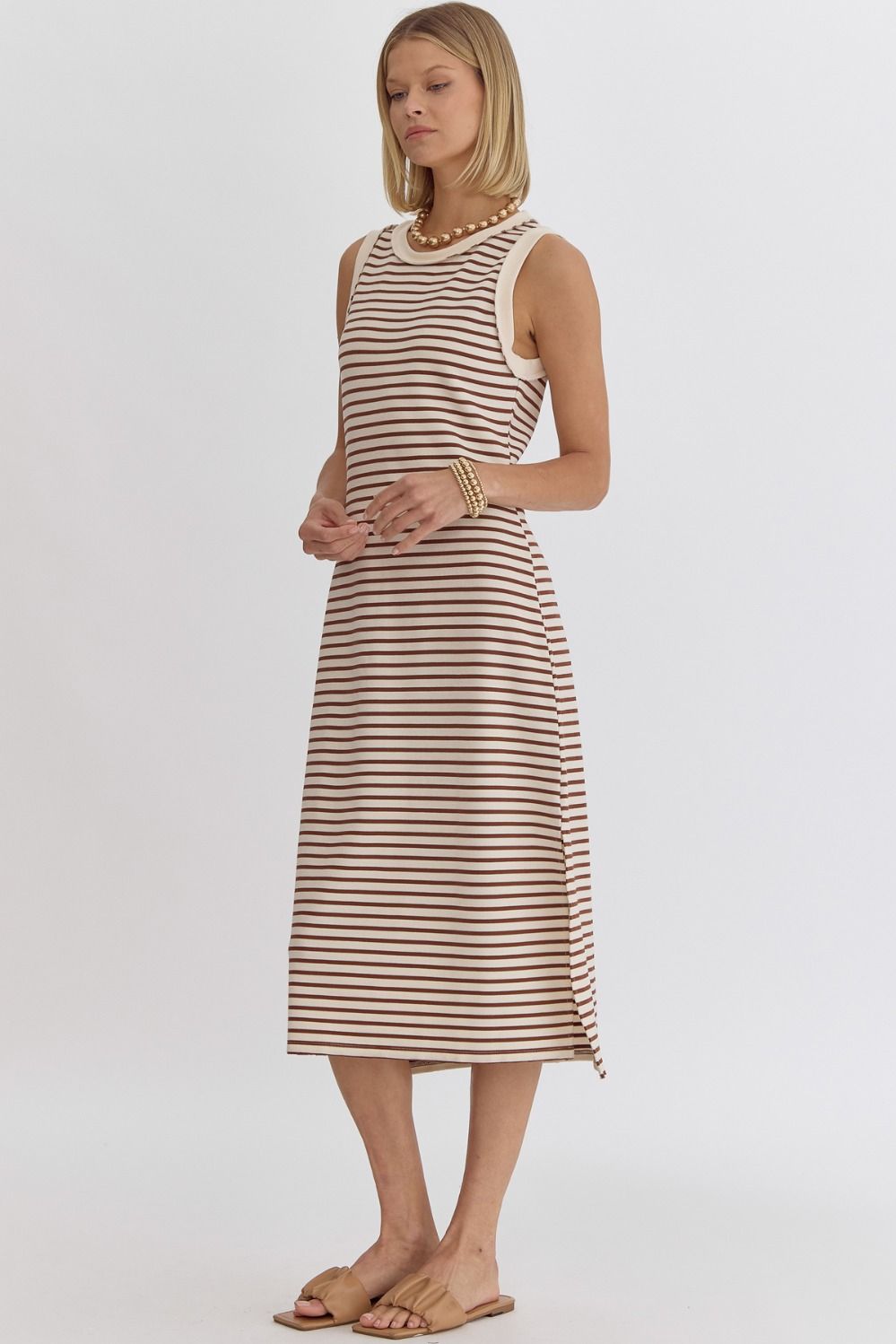 Creamy Mocha Midi Dress