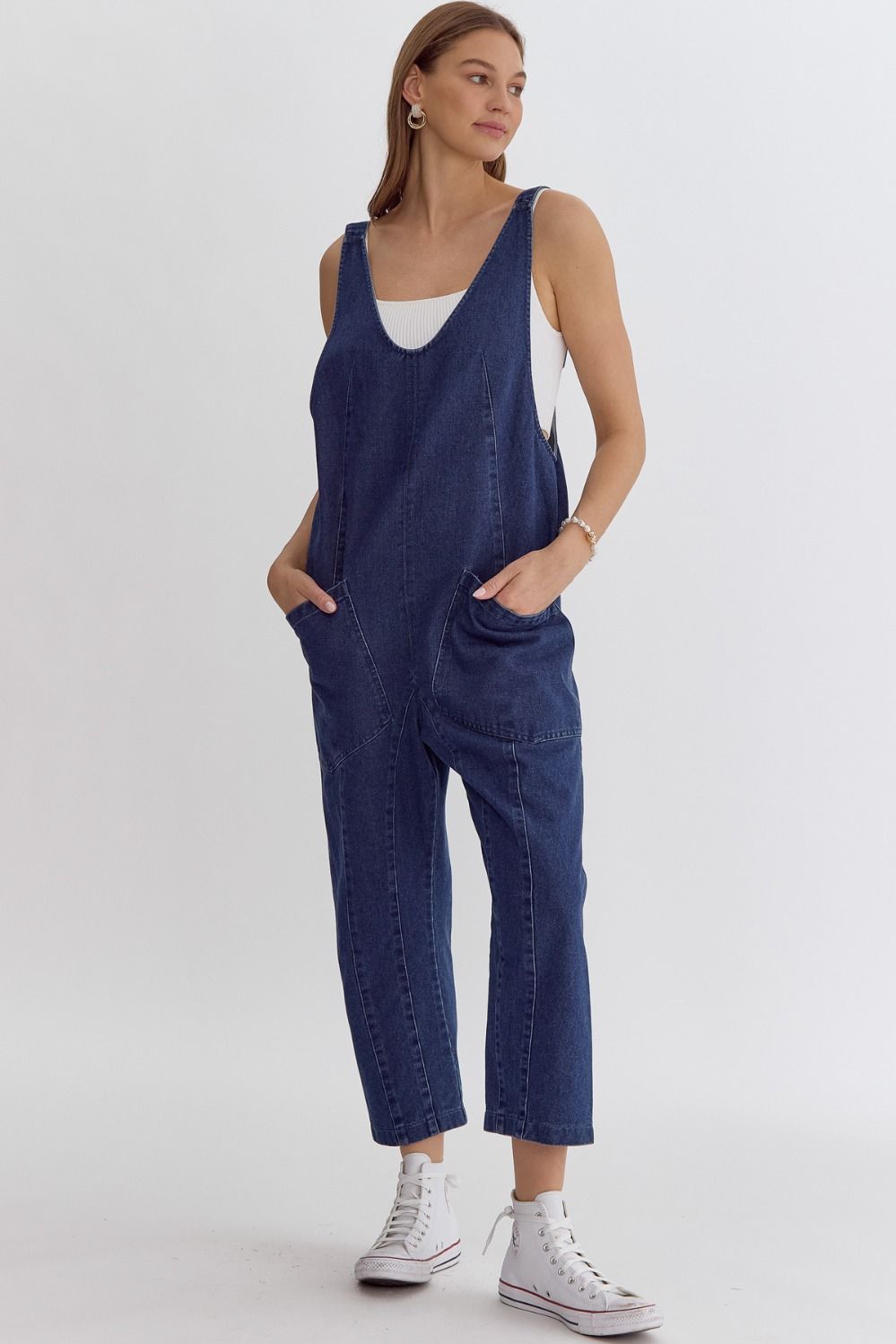 Denim Romp Around Romper