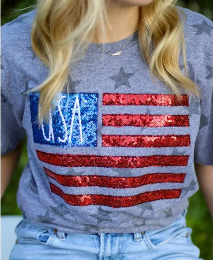 USA Flag Patriotic Short Sleeve T-Shirt