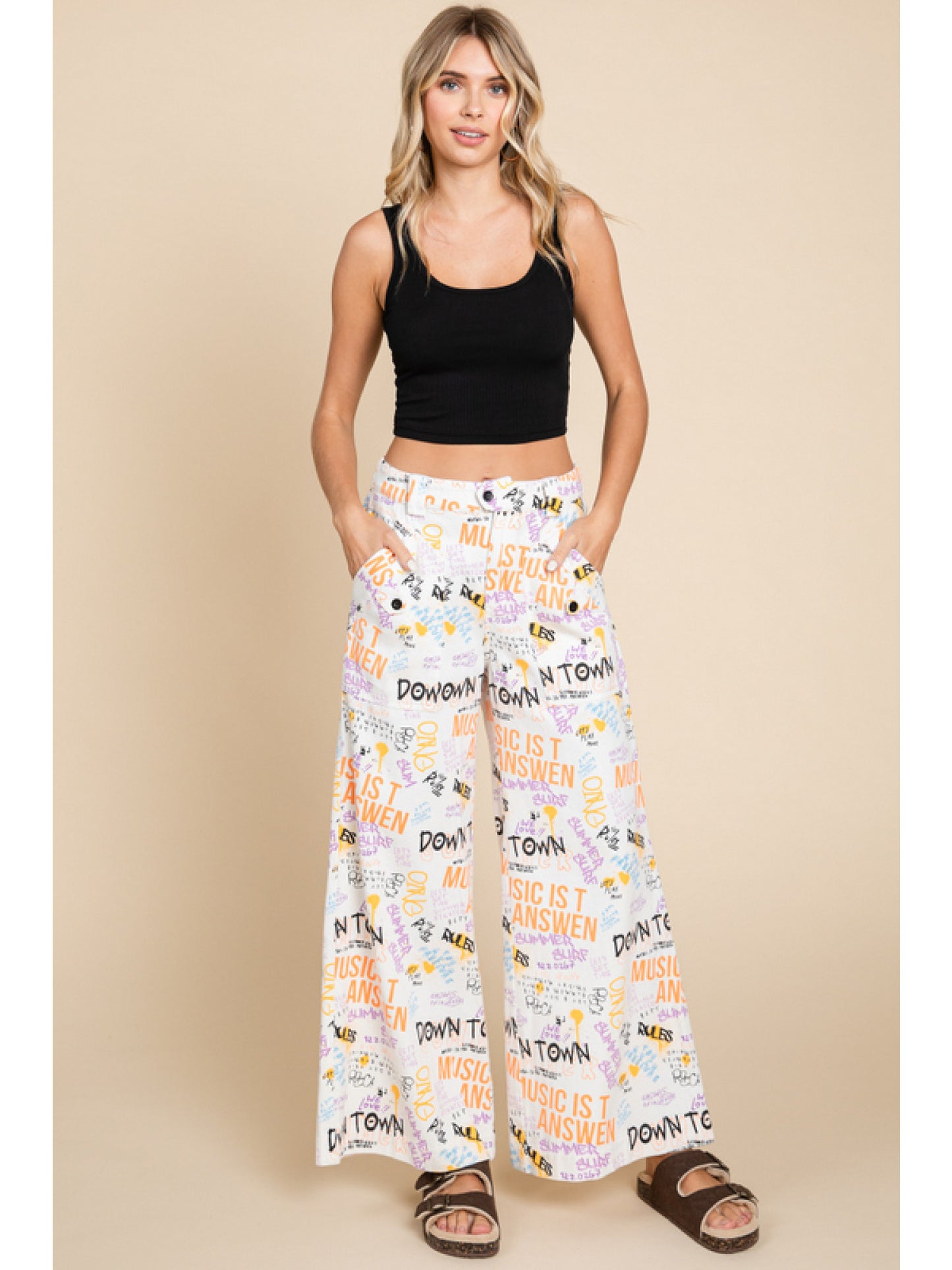 Music Lover Wide Leg Pants