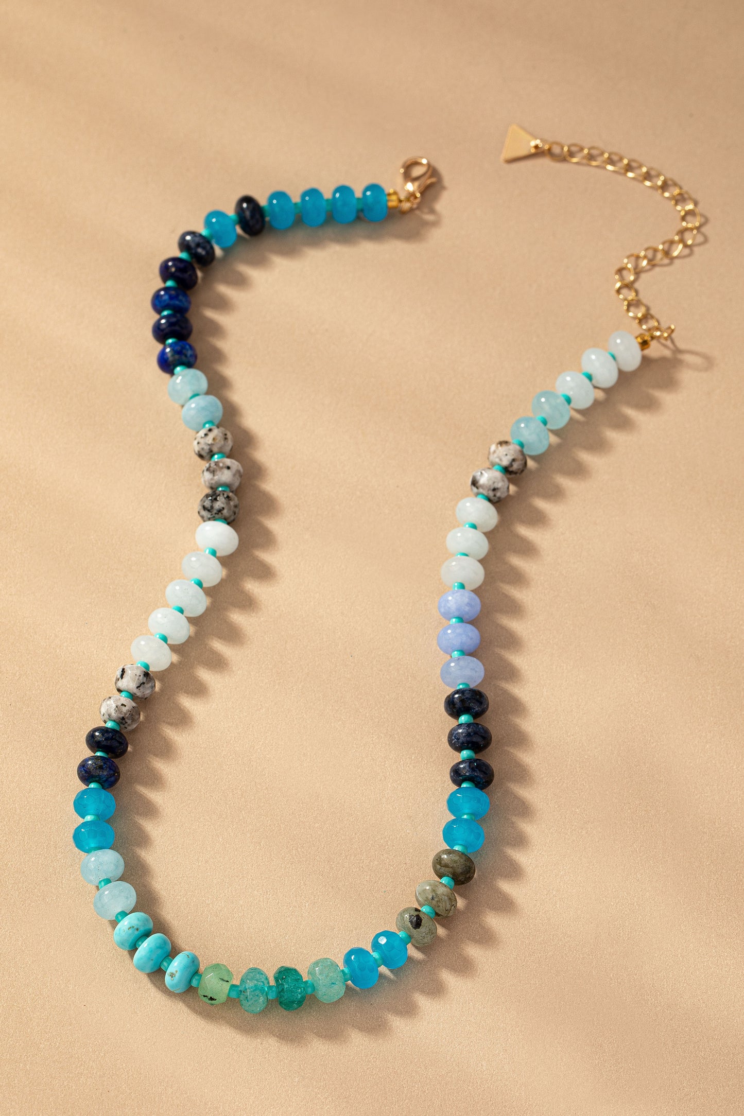 Natural Agate Beaded Necklace