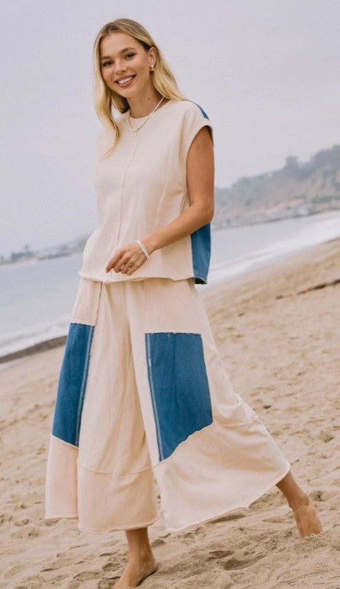 The Washed French Terry Denim Mixed Set