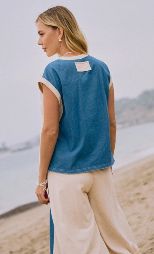 The Washed French Terry Denim Mixed Set