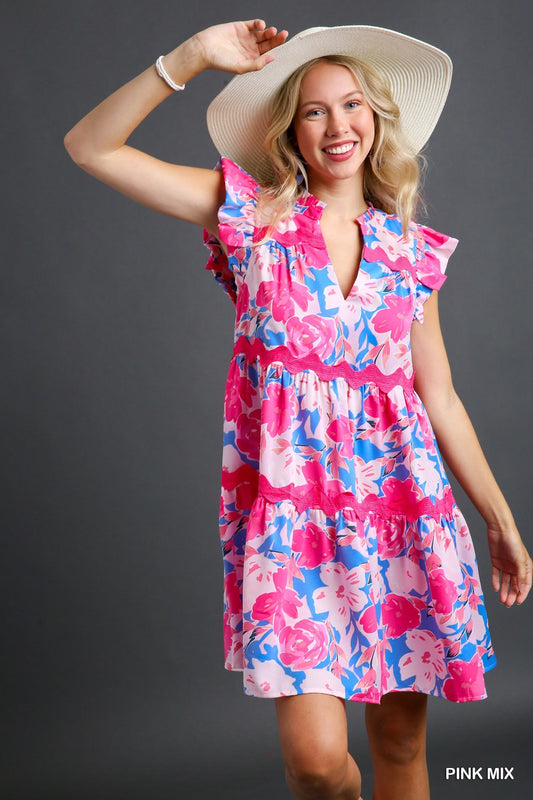 Penelope Pink Floral Print Dress