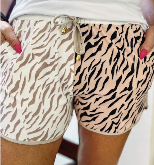 Stay Wild Tiger Drawstring Everyday Shorts