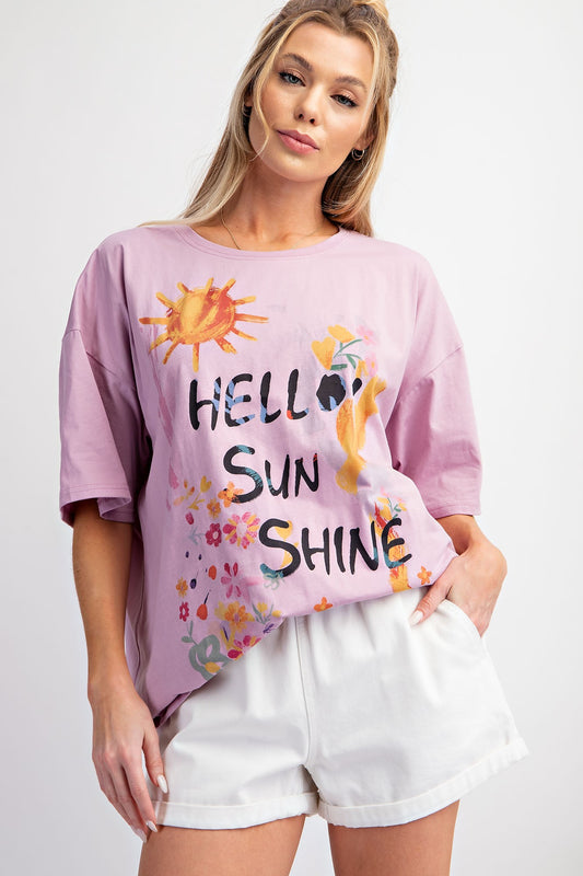 HELLO SUNSHINE COTTON TOP