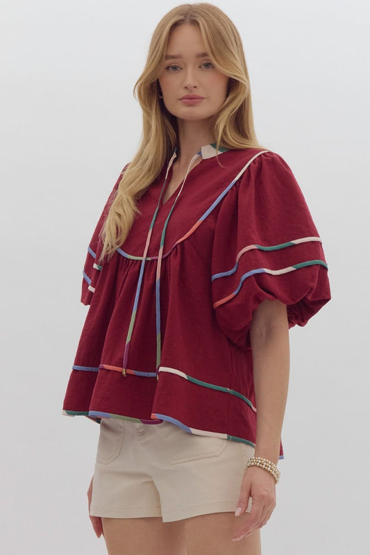 Brooklyn Color Block Top